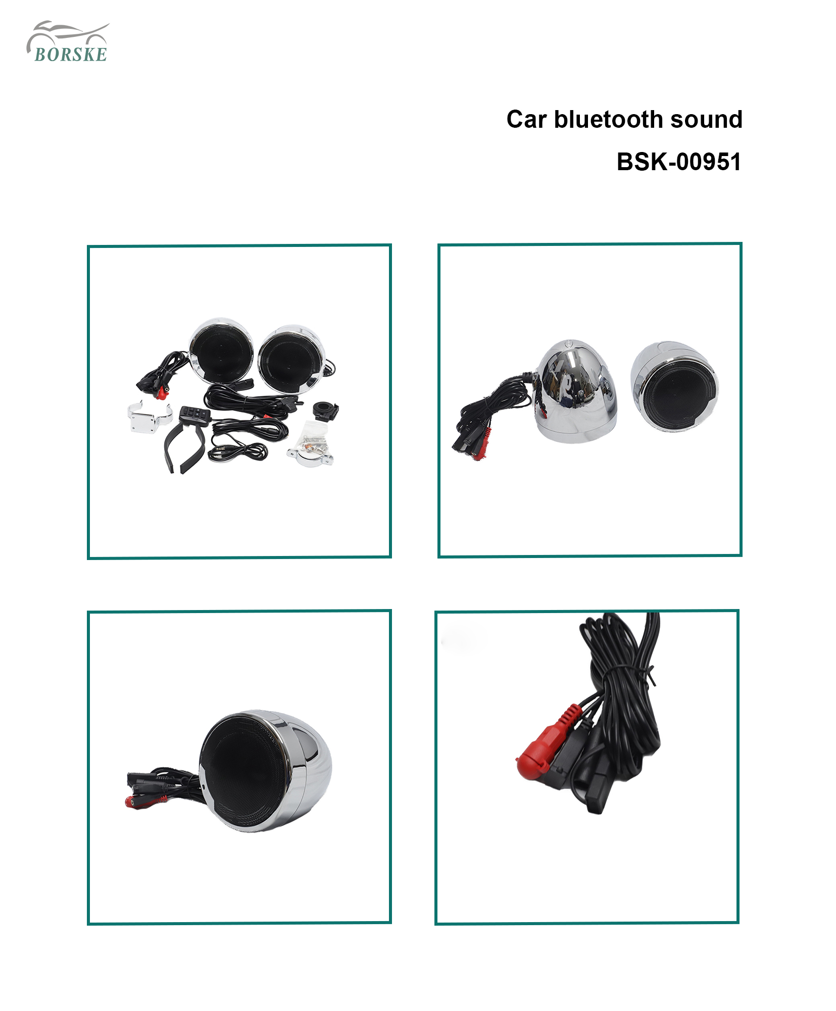 Borske Motorcycle Accessories Company Wholesale 300W Car Bluetooth Sound 1